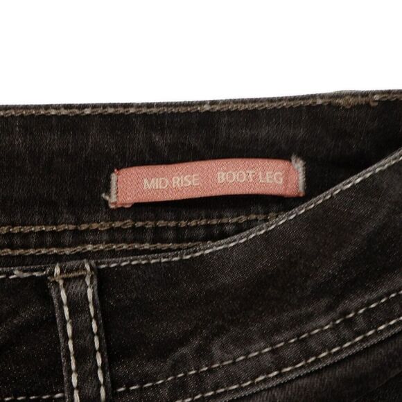 Jag Jeans Womens Size 30 Black Charcoal Mid Rise Bootleg Altered Measure 30x28.5 - Picture 7 of 10